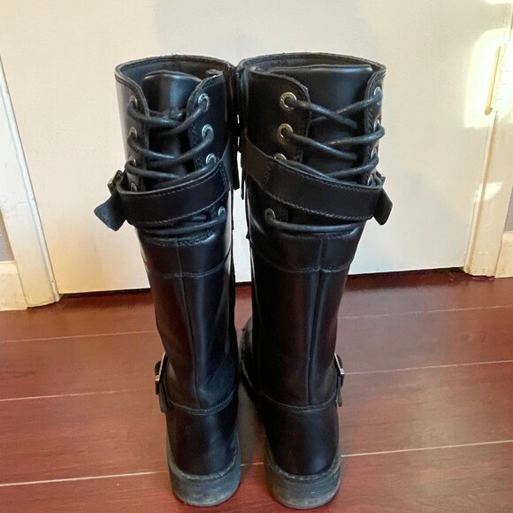 Harley Davidson Women's Kirtland Riding Boot - Black Knee High Leather - Picture 6 of 13